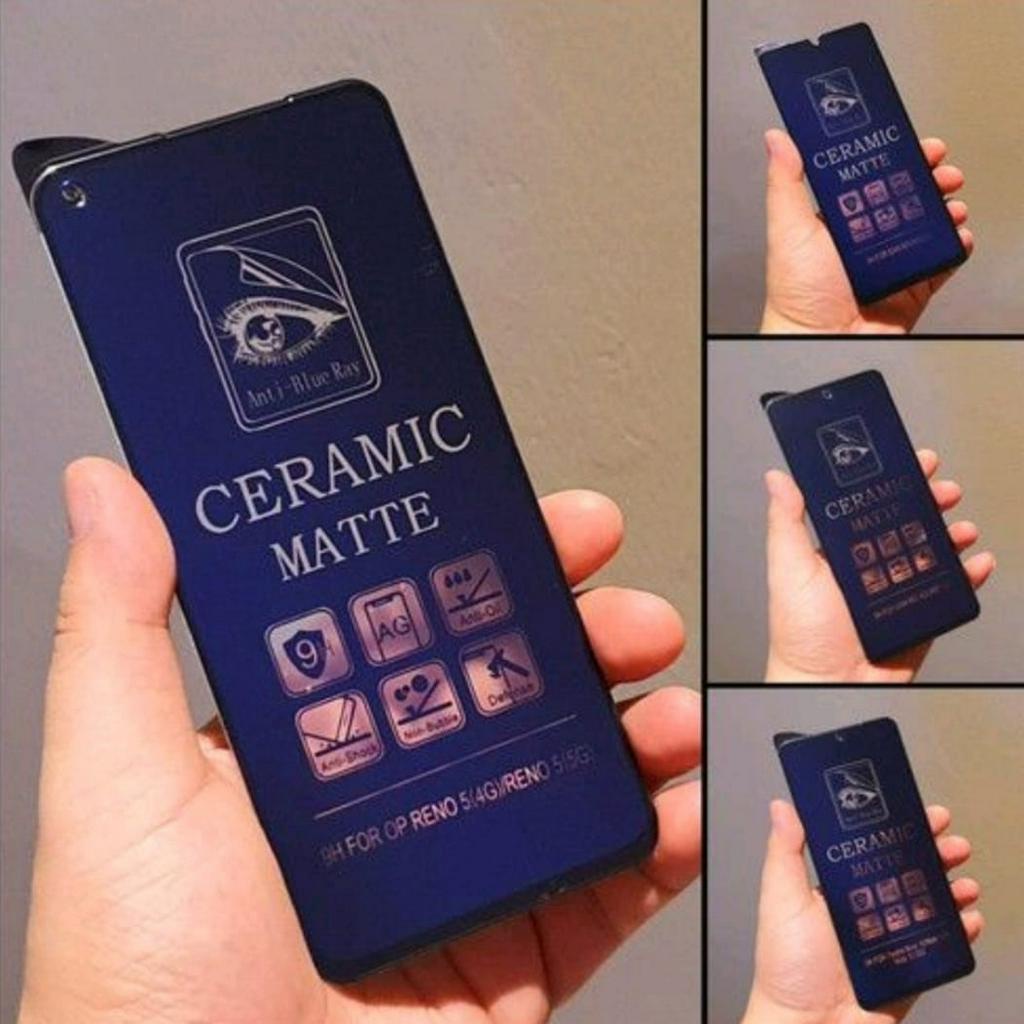 TG Ceramic Blue Samsung A24 , A34 5G Tempered Glass Anti Pecah Anti Radiasi