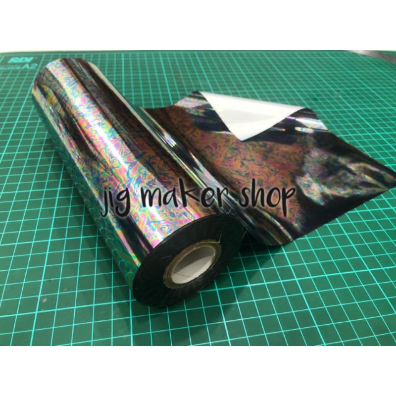 hologram hot stamping foil lure dan metal jig- IMPORT ORIGINAL- lebar 20cm- motif ablone shell