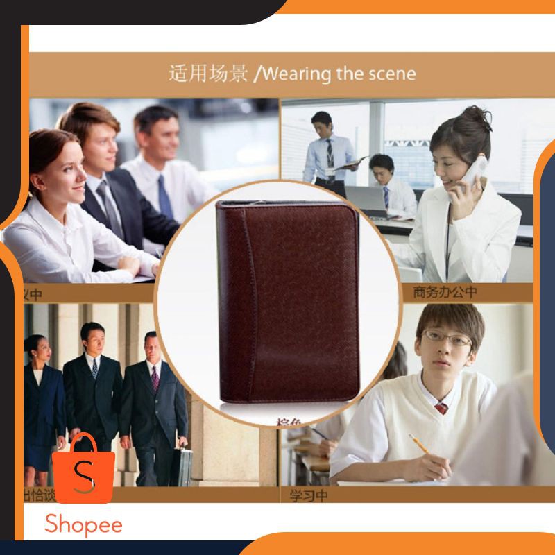 Murah Buku Catatan Binder Note Cover Kulit with Kalkulator - Y8302 Keren