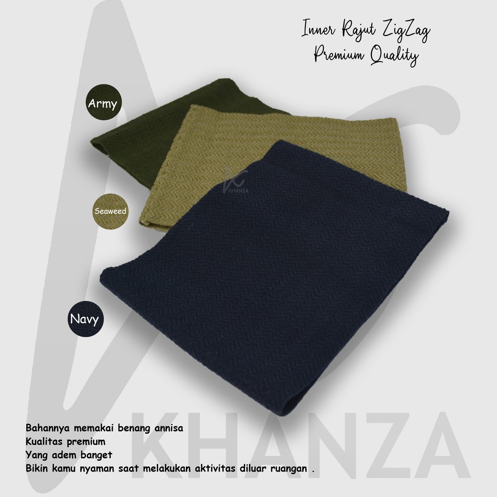 Inner Rajut Zigzag Premium Knit Bandana Ciput Rajut Dalaman Hijab