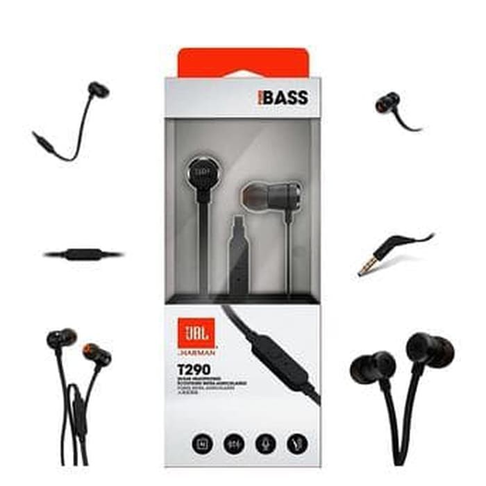JBL T290 Headset Handsfree Earphone Original By Harman