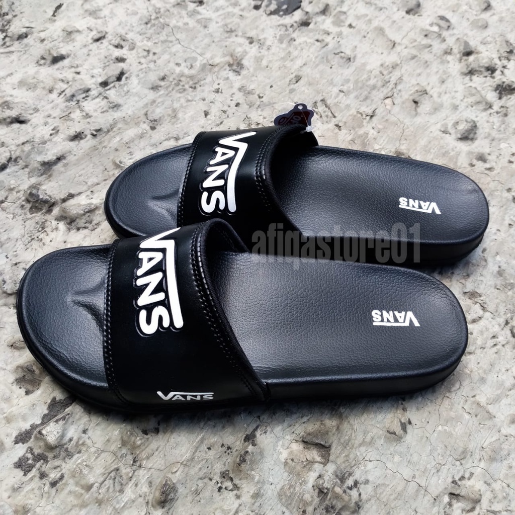 Sandal Hitam Pria Slip On Sandal Pria Wanita Bahan Karet