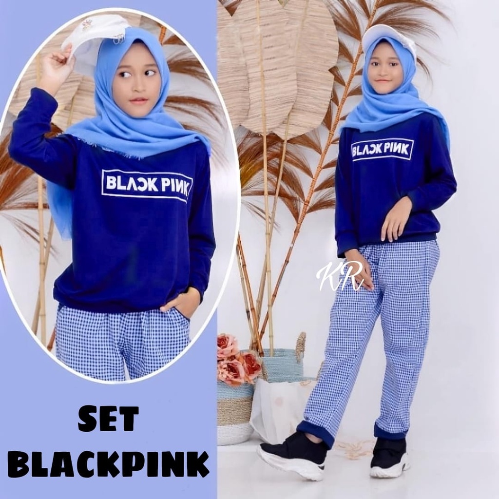 SET CELANA BLACKPINK KID ANAK, BABYTERRY KATUN, SETELAN