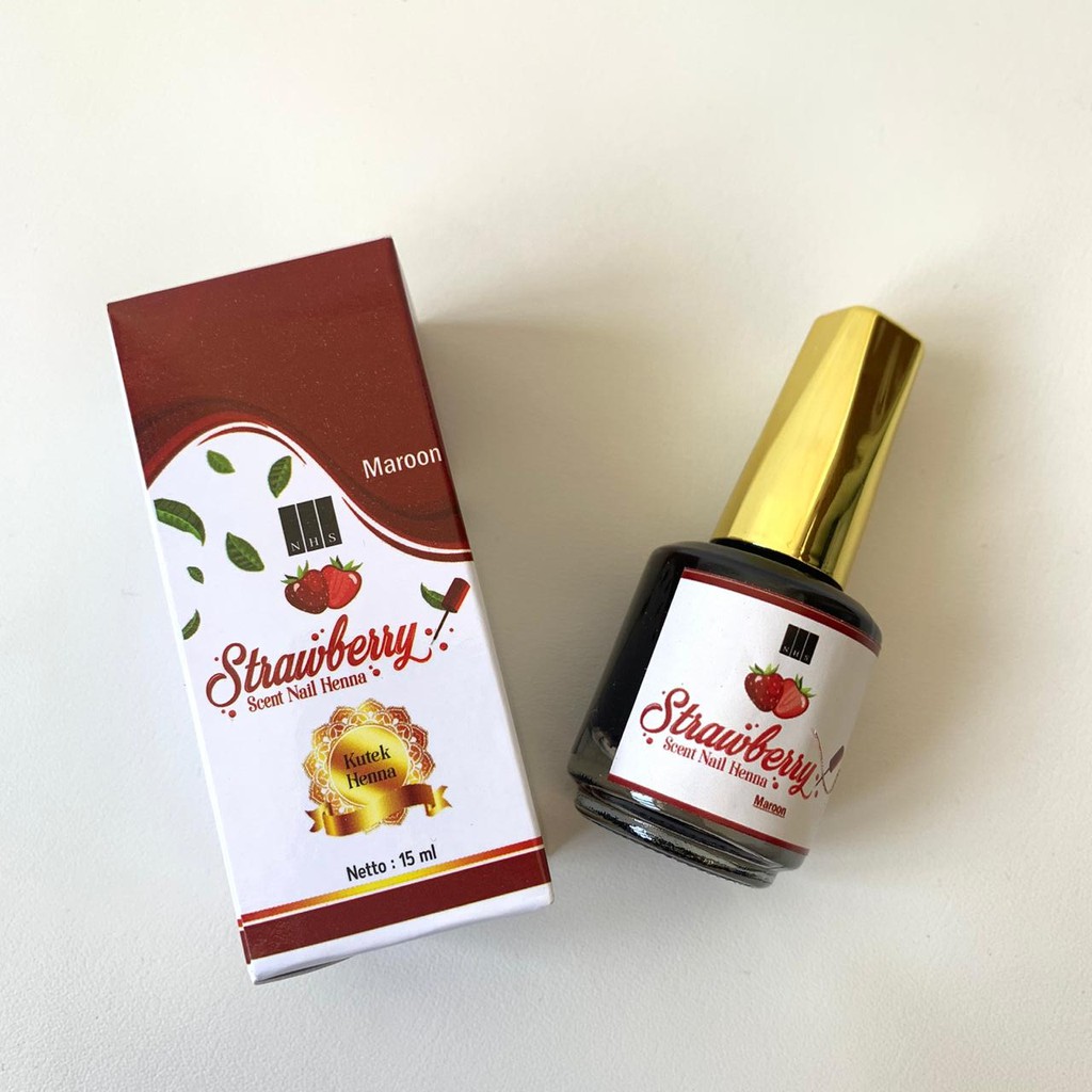 ✨ AKU MURAH ✨Strawberry Nail Henna / Kutek Halal Hena