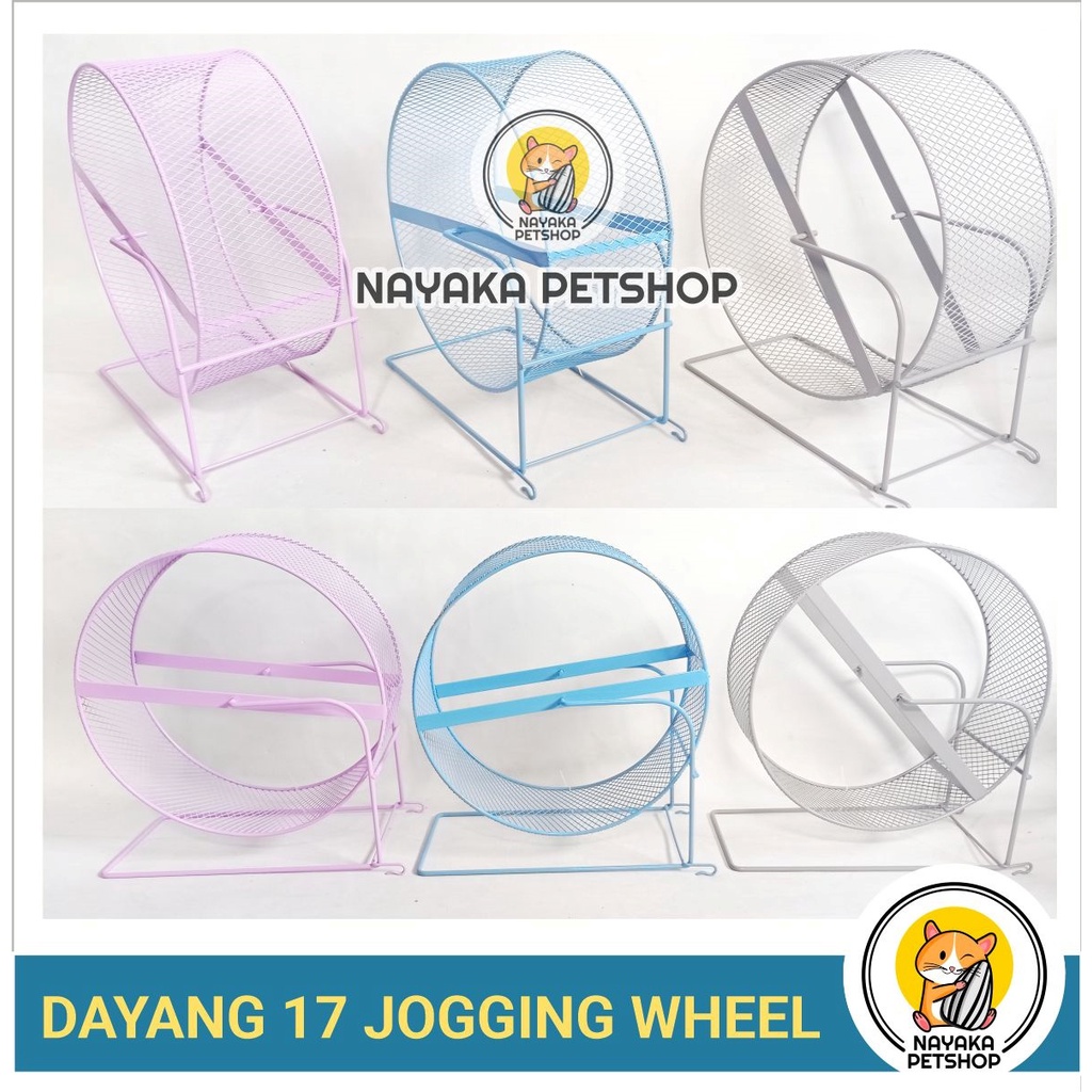 Dayang 17 Jogging Wheel Jumbo Kincir Hamster Syrian Mainan Landak Mini Marmut Rolling Sugar Glider Roda Putar Hewan