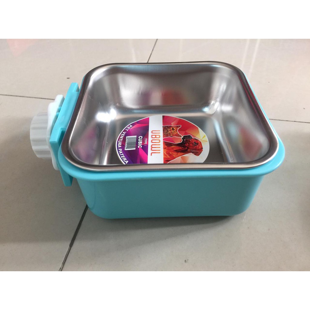 UBOWL Cubic &amp; Hanger Single Mangkuk Mangkok Tempat Makan Minum Kucing