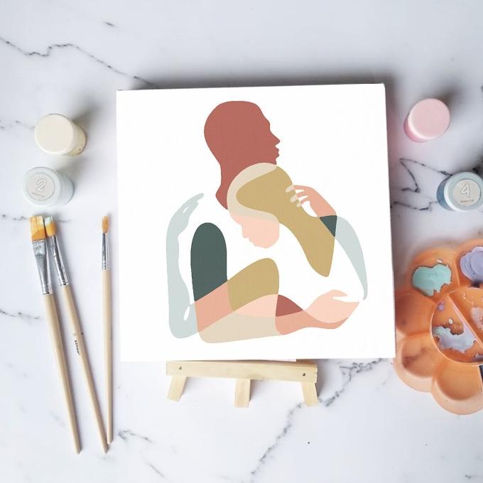 

Paint by number lukisan faceart wajah ver 1 canvas 20x20 cm