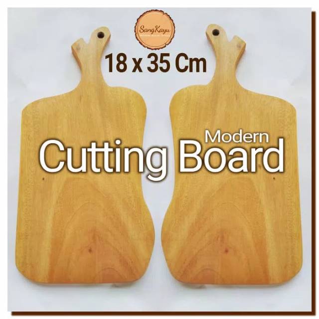 Modern Cutting Board 18x35 cm Talenan kayu unik Chopping Board Rustic1