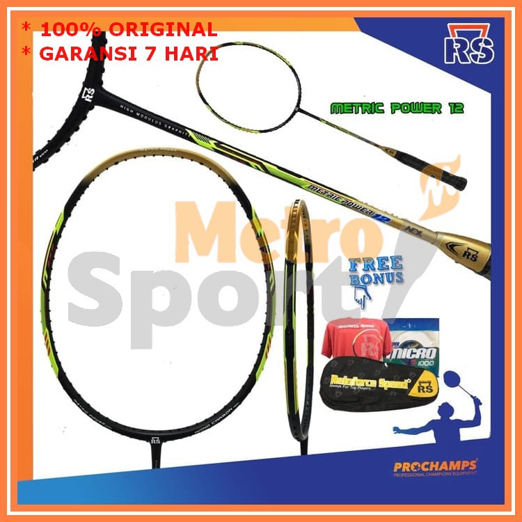 Rs Metric Power 12 Nx Raket Badminton Original