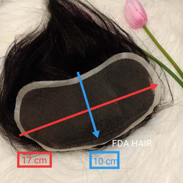 Hair Toupee / toupee / penutup botak depan hair line untuk pria Human Hair 100%