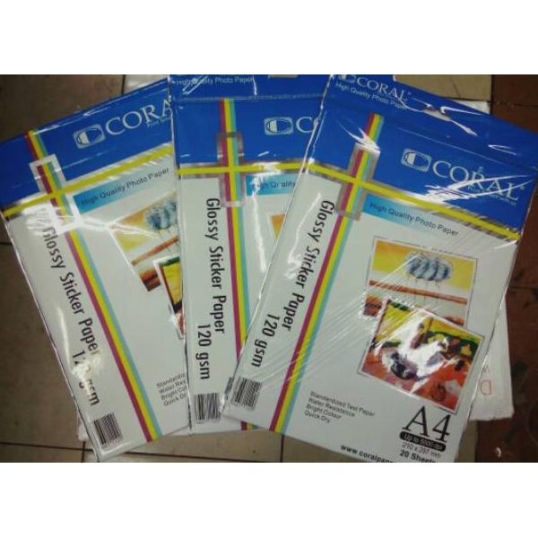 

B3rku@l!tasS.STIKER GLOSSY PAPER 120G CORAL atalaseK53