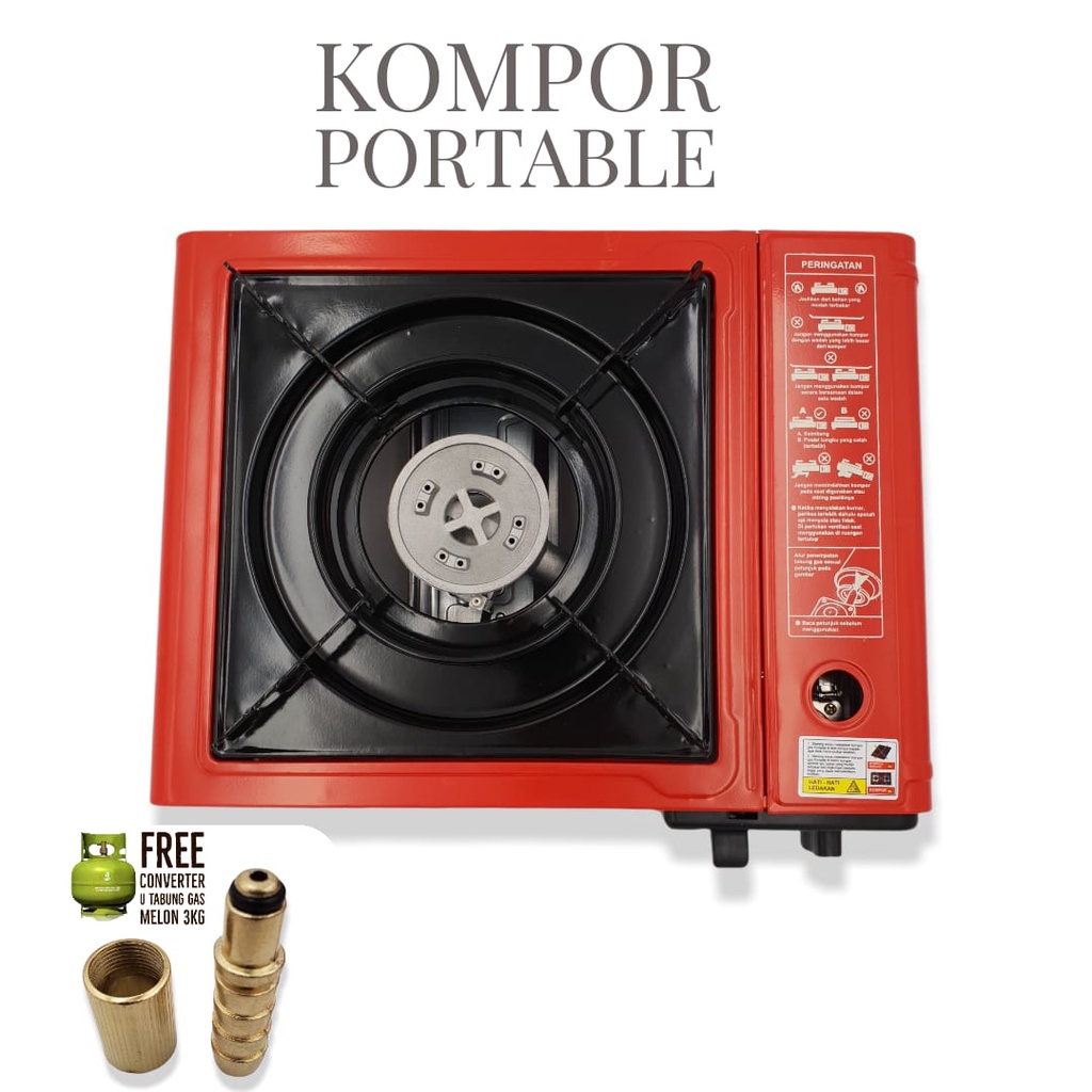 KOMPOR PORTABLE SANEX/PORTABEL GAS KALENG/TABUNG STAINLESS STEEL SANEX SN-883/ KOMPOR KECIL