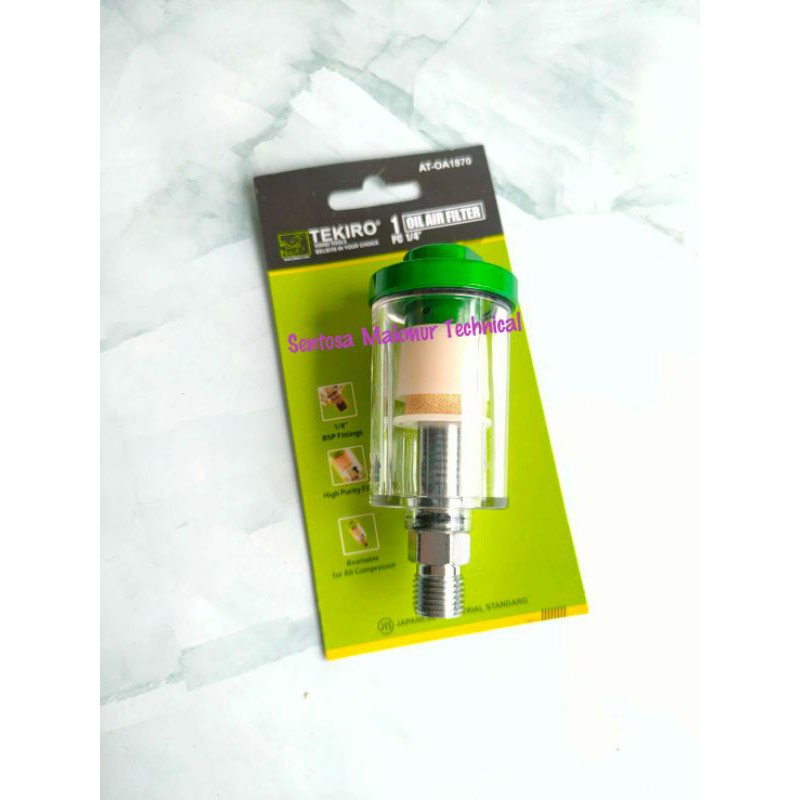 TEKIRO 1/4&quot; Air Filter Angin Saringan Udara Kompresor Mini Water Trap