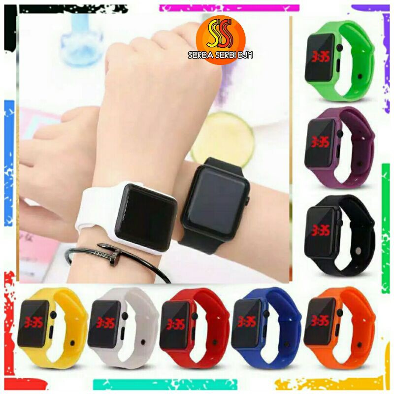 JAM TANGAN LED SPORTY JAM TANGAN UNISEX PRIA WANITA JAM ANAK JAM LED DIGITAL MURAH JAM BANJARMASIN