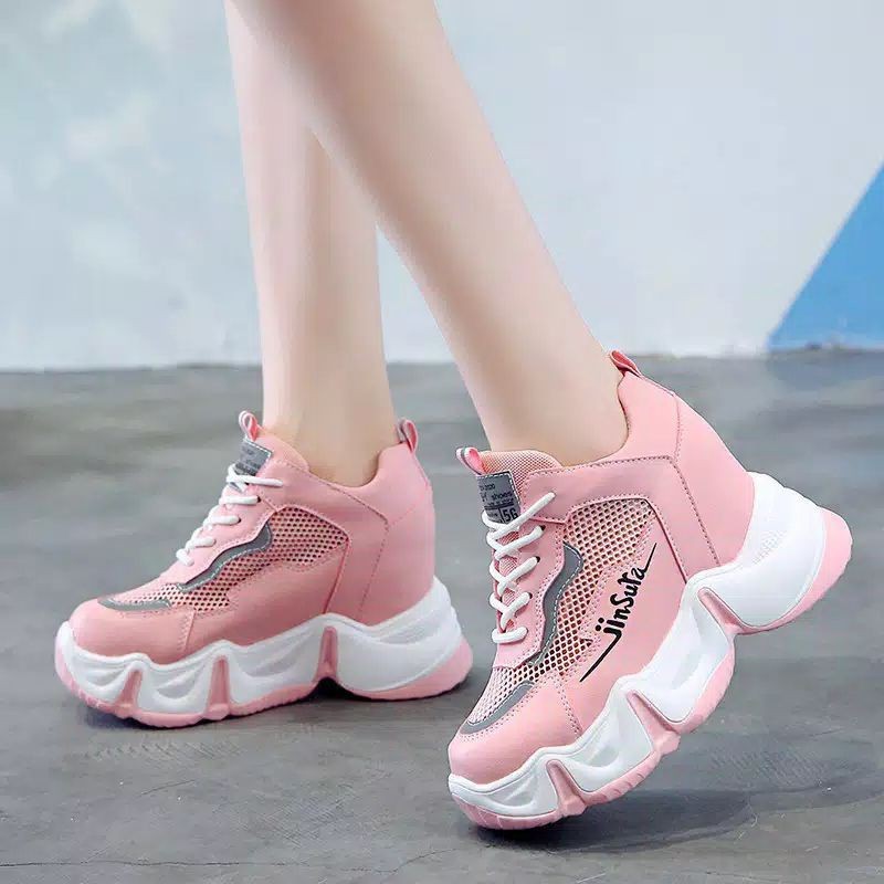 Sepatu Wanita Sepatu Sneakers Korea Sport Running Semi Boot JSR