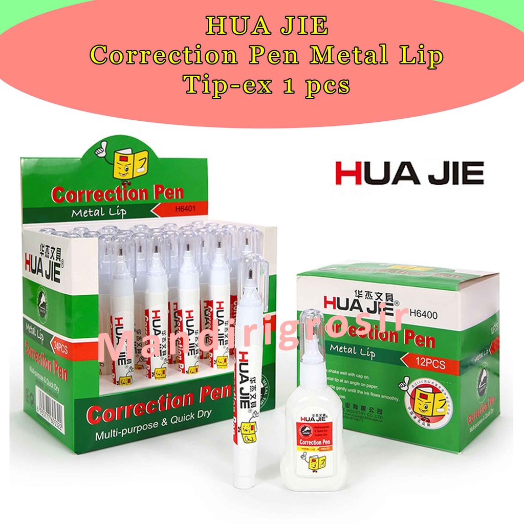 Correction Pen * Huajie Tipex * Huajie Metal Lip * Tipex Cair