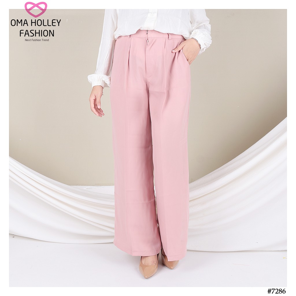 (COD) OH Fashion Rhea Cullote Basic Pants Premium (Stradivarius) #7286