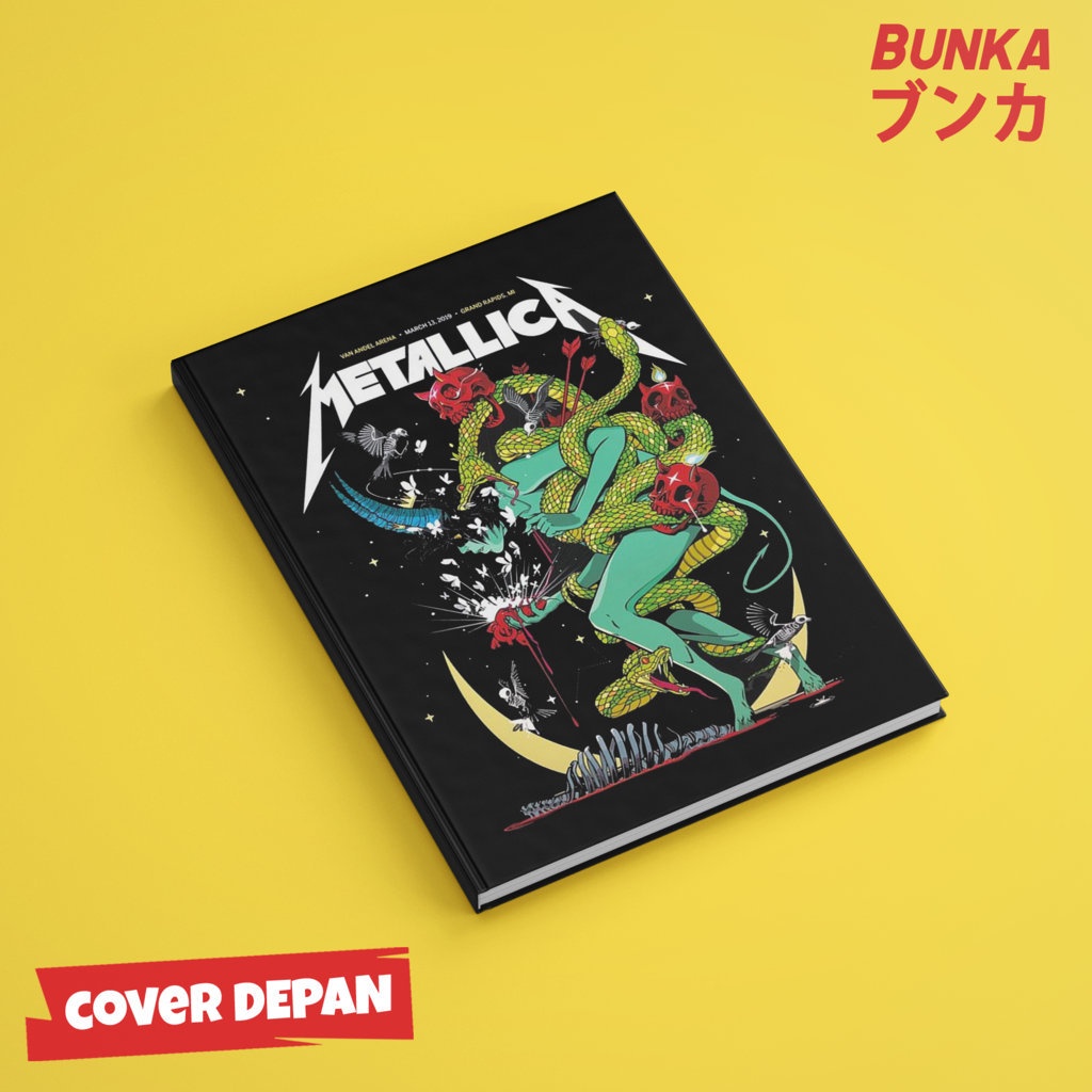

Notebook Band Metalica Art Hardcover A5 Buku Tulis Catatan Notes Agenda Planner Jurnal