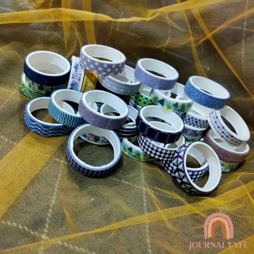 

1 Pc Washi Tape Basic Decoration Motif (Untuk Masking Dekor Bujo / Scrapbook)