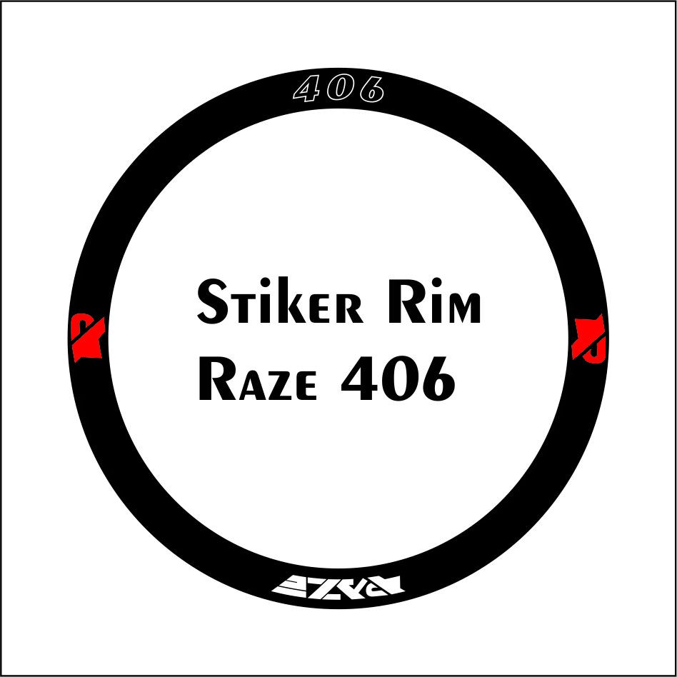 Sticker rims RAZE cutting stiker ukuran 2 Cm 20&quot; 406