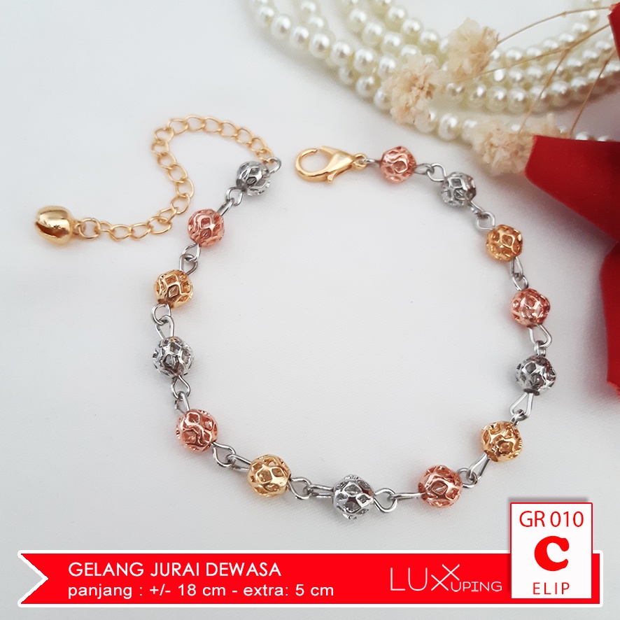 GR 010 Gelang Tangan Xuping Perhiasan Lapis Emas Kupu Gold Luxx Xuping