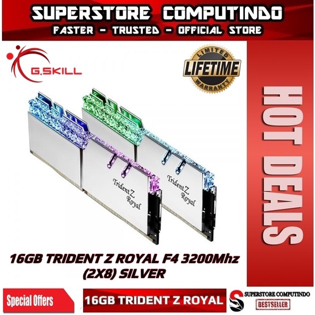 RAM G.Skill Trident Z Royal DDR4 16GB 3200Mhz -F4-3200C16D-16GTRS