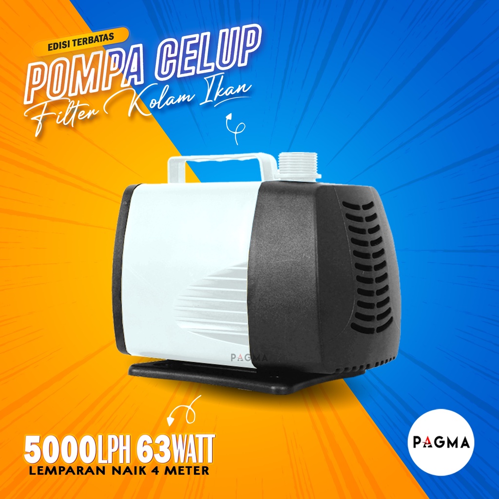 Pompa Mesin Air Terjun Kolam Filter Celup Ikan Hias Koi Submersible Water Pump Aquarium 4000 - 5000 