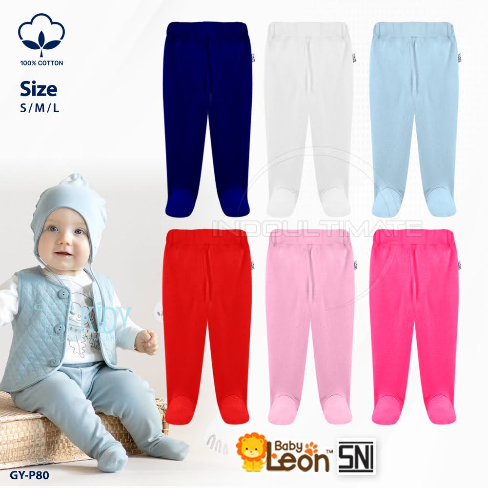 Celana Panjang Bayi Kaki Tutup BABY LEON Cotton SNI Celana Bayi Cotton Kaki Tutup Pakaian Bayi Bawahan Baju Bayi Celana Bayi newborn Celana Legging Bayi Perlengkapan Bayi Baru Lahir GY-P80-NB