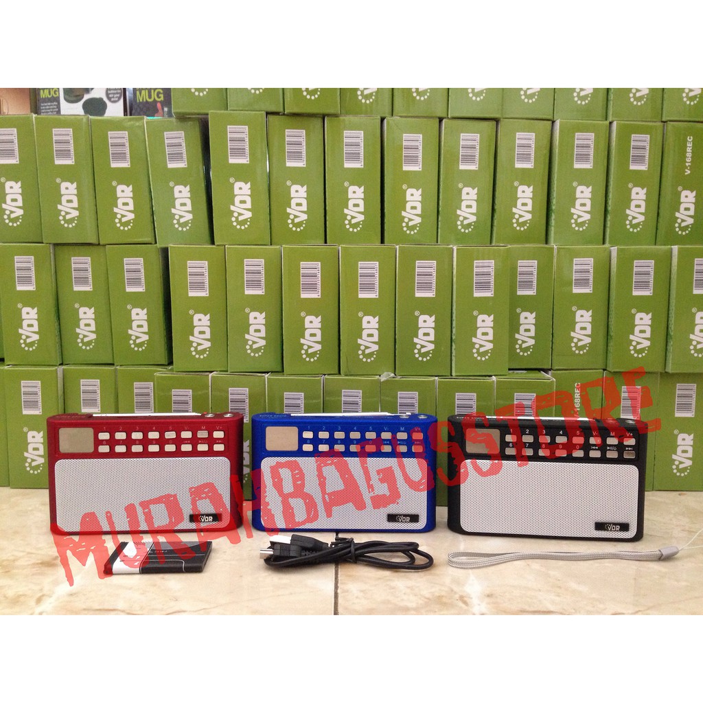 MP3 PLAYER / SPEAKER / RADIO FM BISA REKAM Hi-fi STEREO VDR V-168REC