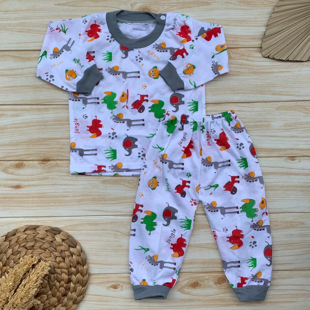 Aba Baby - Setelan Baju Bayi Piyama Bayi Lengan Panjang Usia 3-12 Bulan