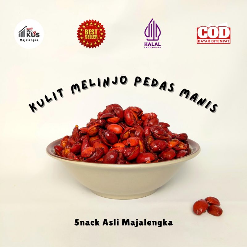 

Kulit Melinjo / Kulit Tangkil Matang Rasa Pedas Manis | Produksi Putra Balado