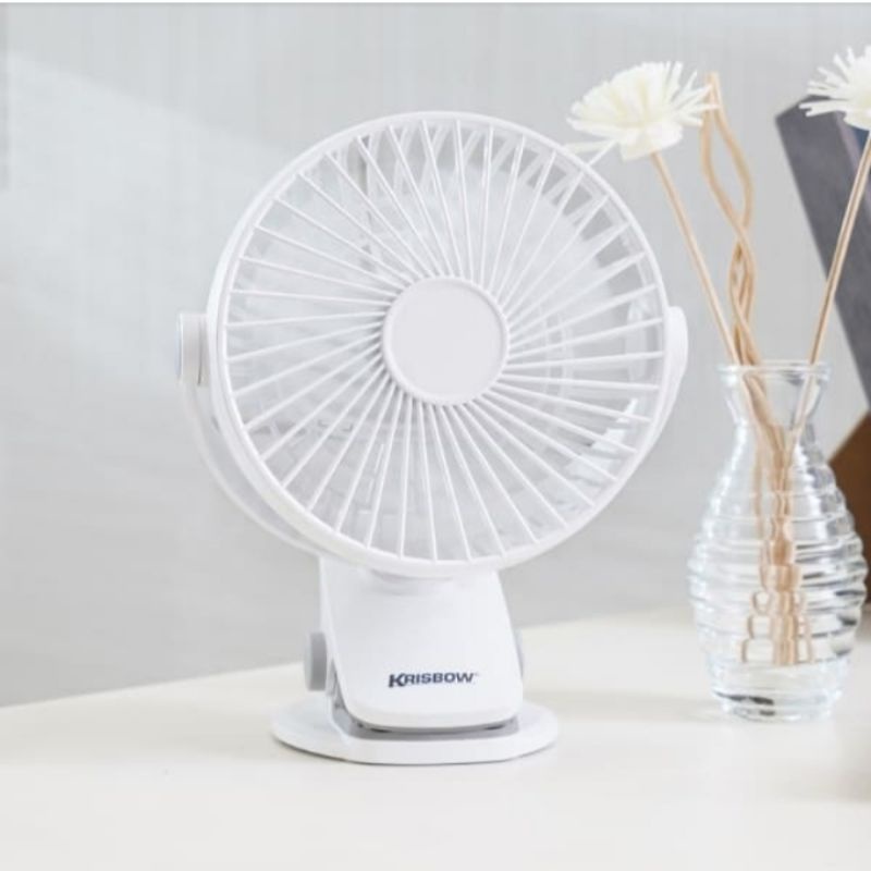 Krisbow Kipas Angin Jepit Portable Cas 5 Inci 12,7 Cm | Kipas Angin Darurat Cas Jepit 5 Inci Krisbow