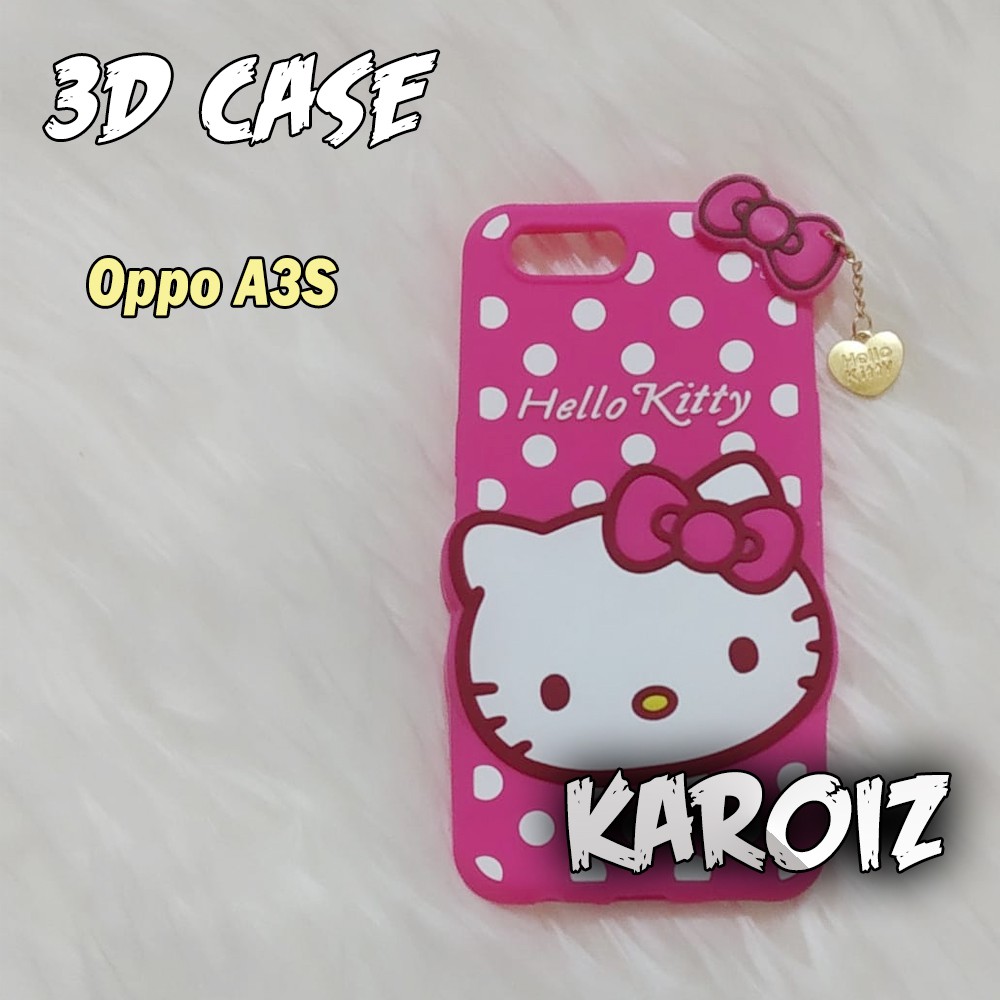 3D Case Oppo A3S Realme C1 Softcase 4D Karakter Boneka Hello Kitty 3D Case Oppo A3S Realme C1 Softcase 4D Karakter Boneka Hello Kitty
