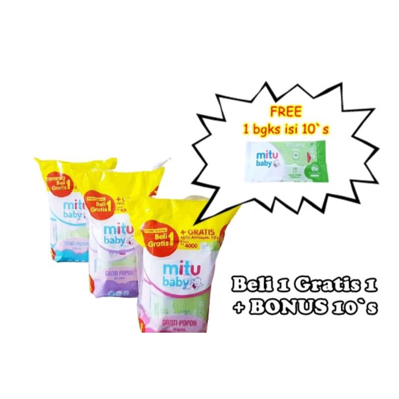 tisu basah mitu 50+50 free