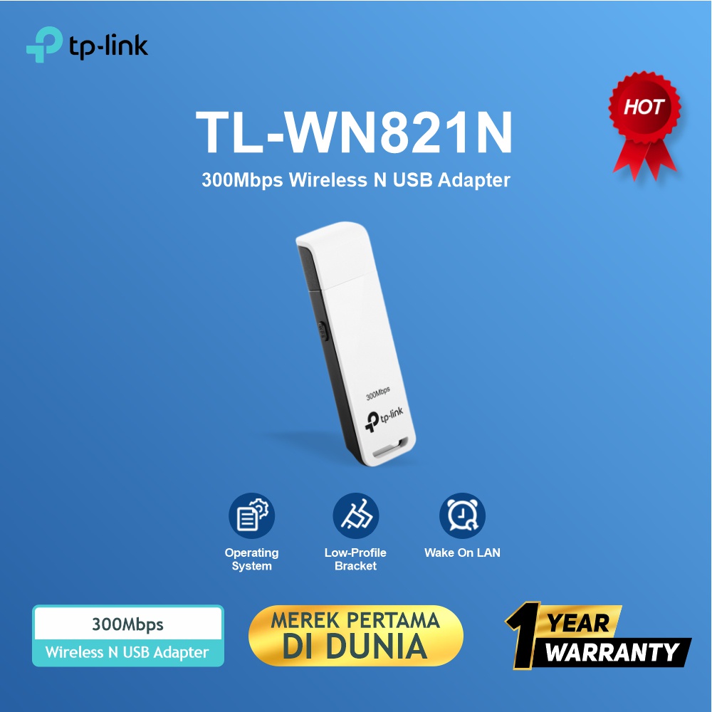 TP-Link TL-WN821N 300Mbps Wireless N USB Adapter