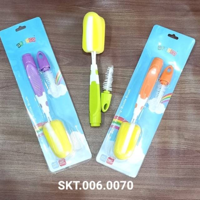 Sikat Botol Susu Bayi 2 in 1 BPA FREE  Perlengkapan bayi baru lahir Perlengkapan makan bayi