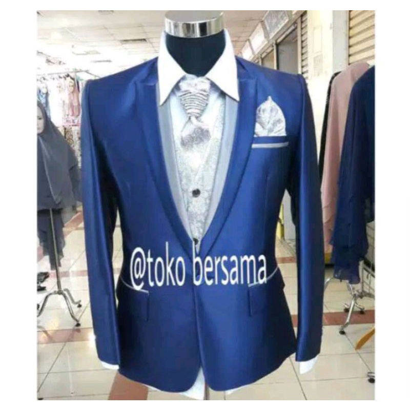 JAS PENGANTIN PRIA BIRU NAVY/JAS WEDDING PRIA/JAS FORMAL PRIA NAVY/JAS RESEPSI PREMIUM