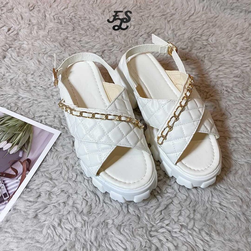 LUMMYSHOP SANDALS WANITA ROSE PLATFORM CHAIN IMPORT ( 3 VARIASI WARNA )