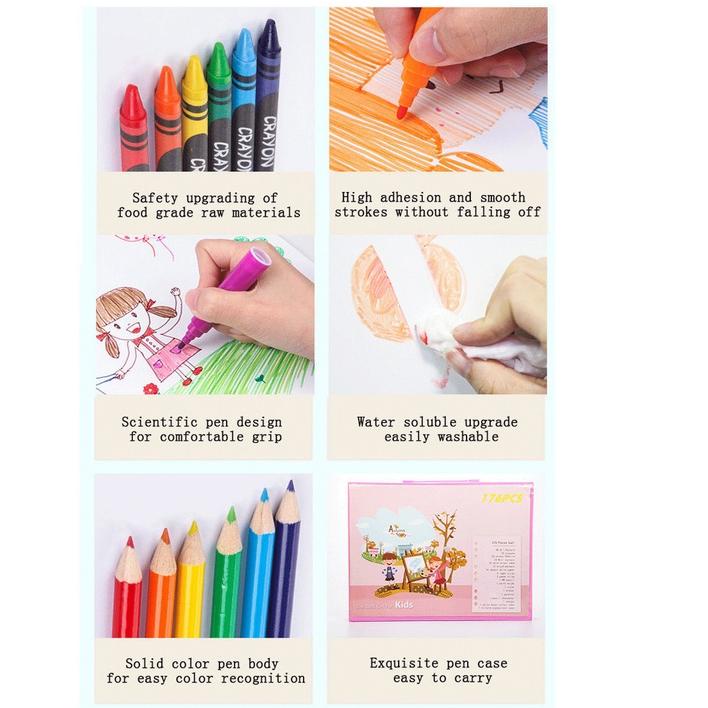 

Terjangkau Alat Lukis Set Super Mega Art 208 PCS Crayon Oil Paste Pensil Warna Pensil Warna Cair Anak Mewarnai ..