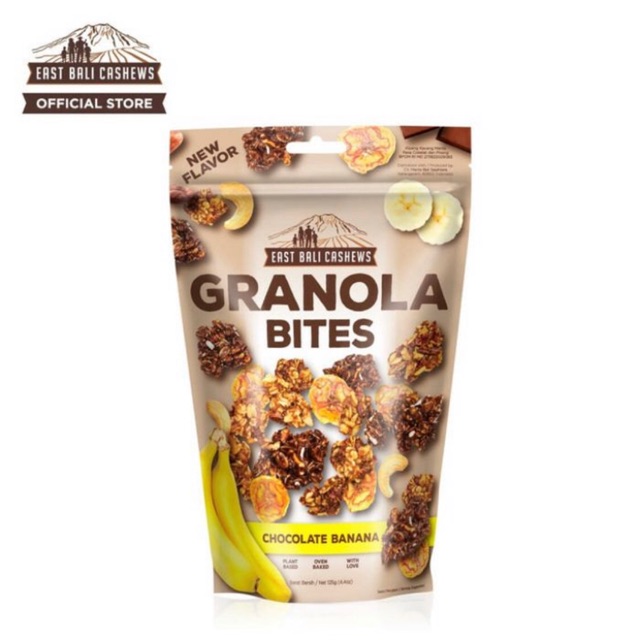 

Granola Bites Choco Banana East Bali Cashew Vegan Plant Based Snack