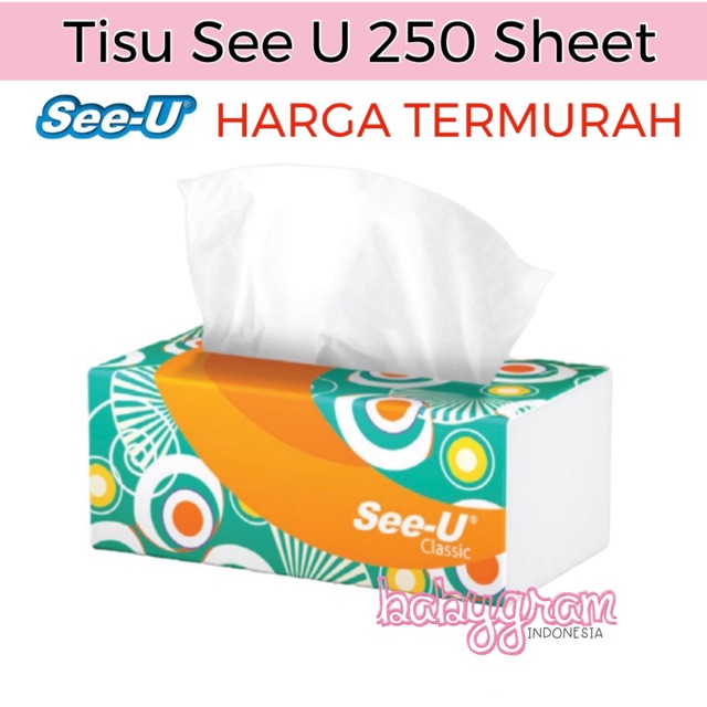 Tissue Tisu See-U See U 250 sheet /250 lembar  2ply