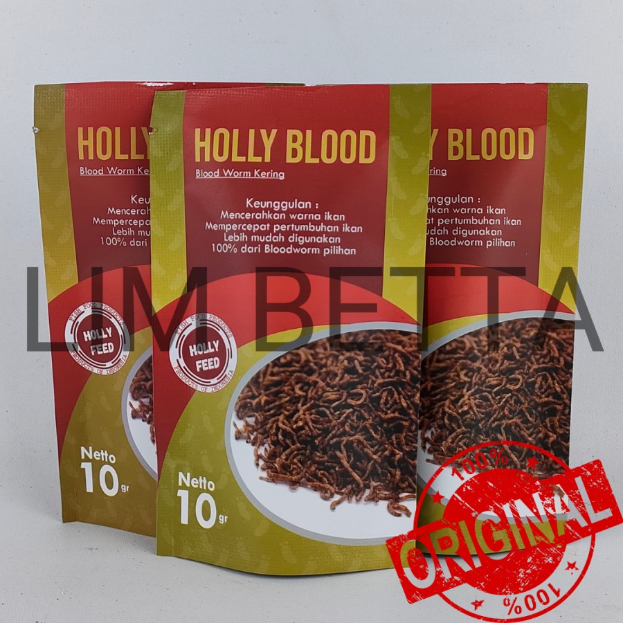 HOLLY BLOOD 10 GRAM / BLOODWORM KERING / CACING BEKU / BLOODWORM