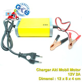 FnC 12V 2A Charger Aki  Mobil Motor  Portable Travel Murah  