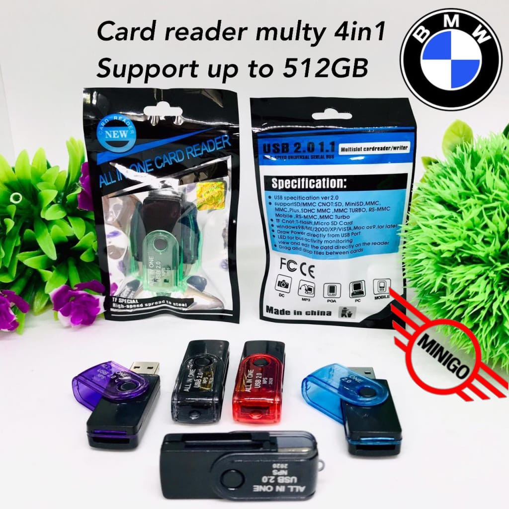 CARD READER MULTY 4IN1 VIBOX ORIGINAL SUPPORT UP TO 512GB