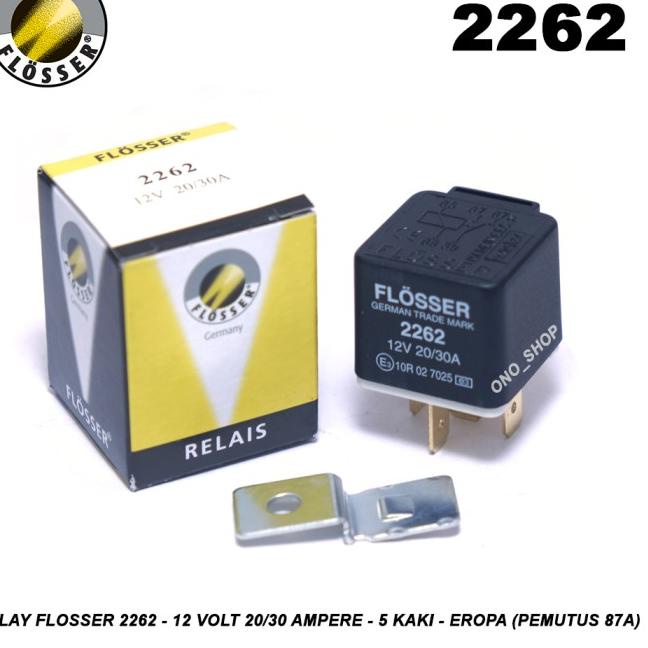 Relay Flosser 12 Volt 20/30 Ampere 5 Kaki 2262 Eropa
