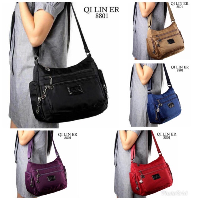  Tas  selempang  Qi lin er 8801 tas  selempang  wanita  