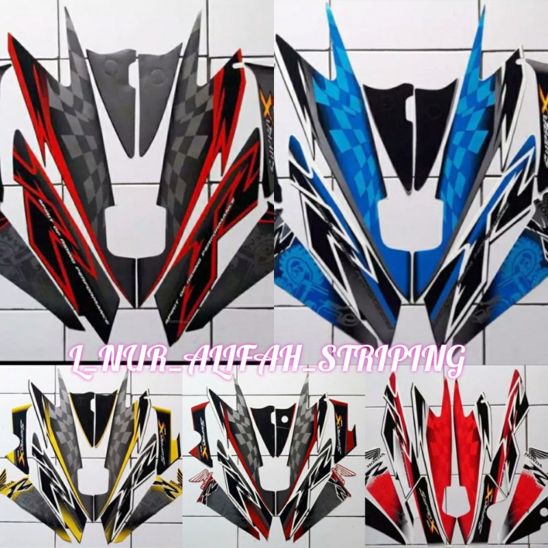 STIKER STRIPING LIS LES POLET BODY MOTOR HONDA SUPRA X 125 R 2008