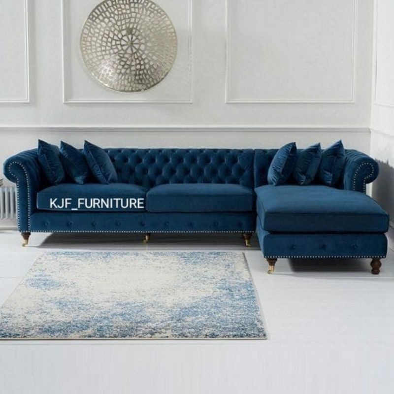 sofa chesterfield sofa L mewah chesterfield klasik mewah