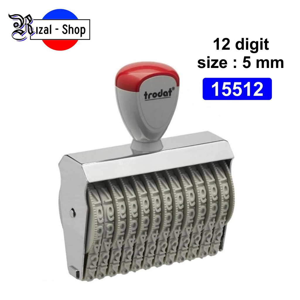

Trodat Stampel Angka manual 12 digit 5 mm 15512