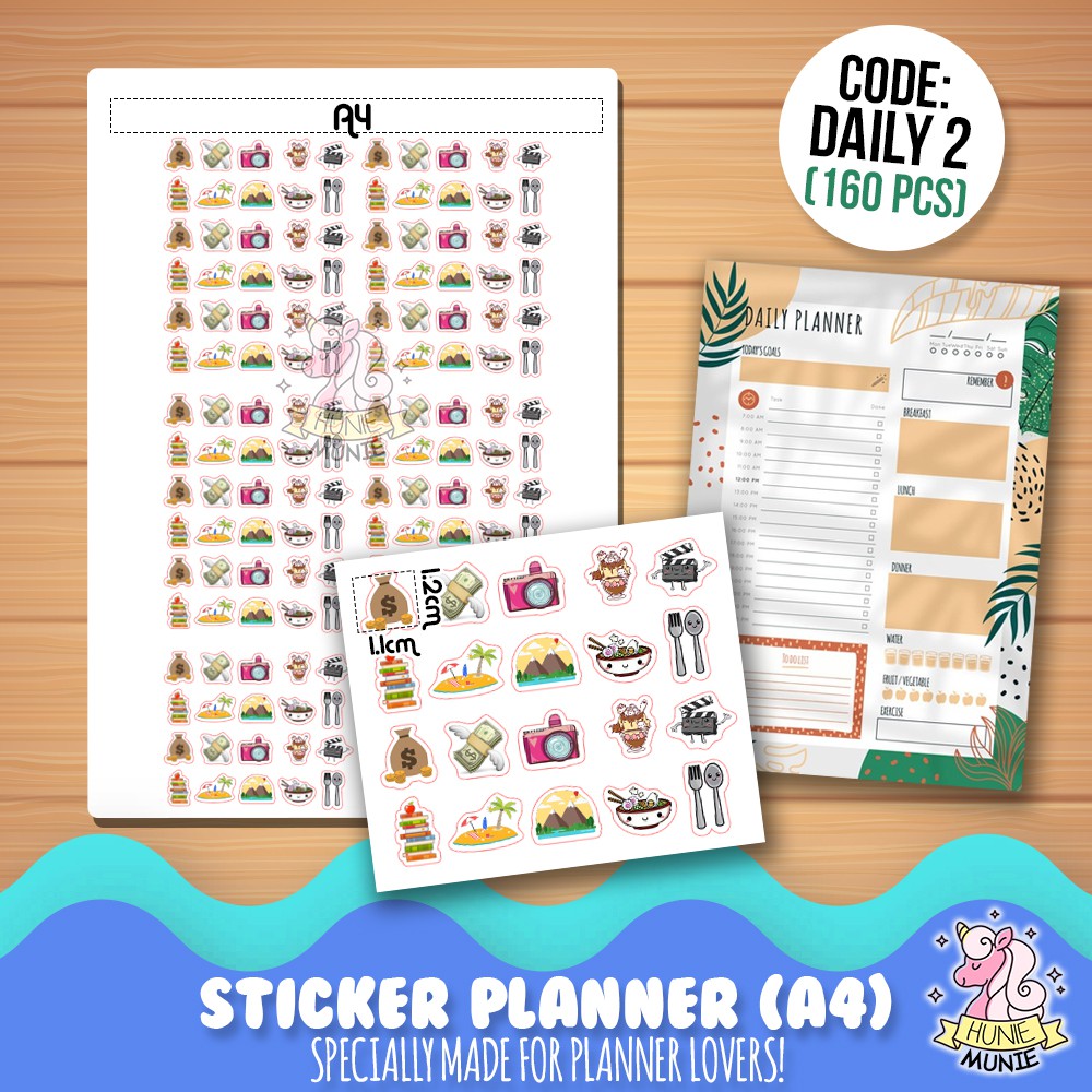 

Sticker Deco Planner - Mixed Daily Stuff #2 (150pcs+) Stiker